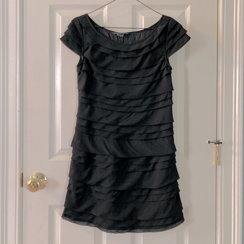 French Connection Little Black Layered Dress, 2